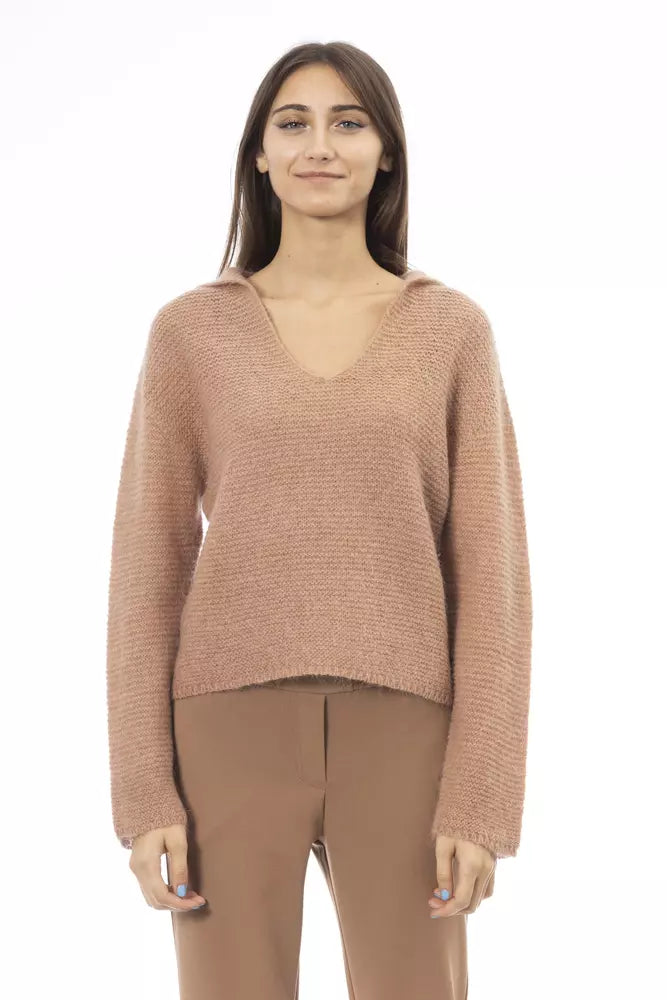 Alpha Studio  Polyamide Women's SweaterThermal Knit Tops