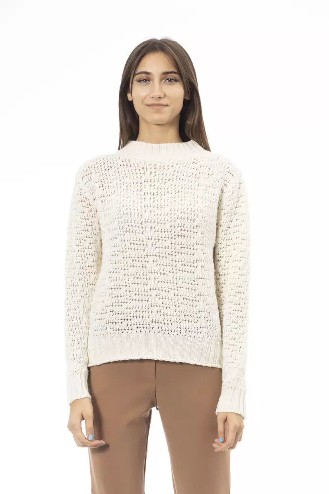 Alpha Studio  Wool Women's SweaterTasseled Knit Tops