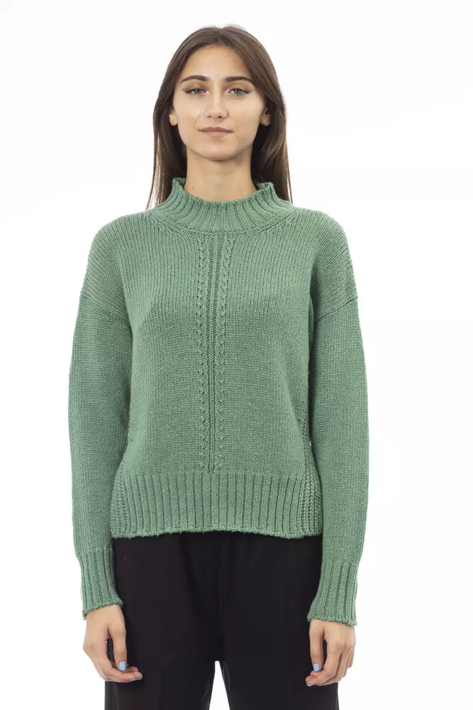 Alpha Studio  Wool Women's SweaterAsymmetrical Knit Tops