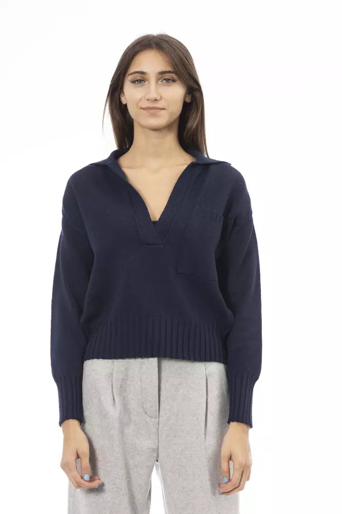 Alpha Studio  Wool Women's SweaterSkateboard Knit Tops