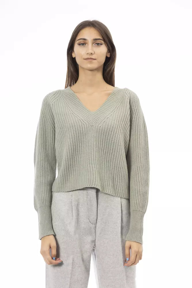 Alpha Studio  Wool Women's SweaterLounge Knit Tops