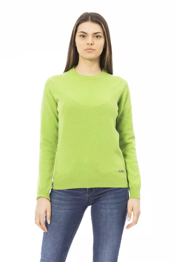 Baldinini Trend  Wool Women's SweaterRuffled Knit Tops