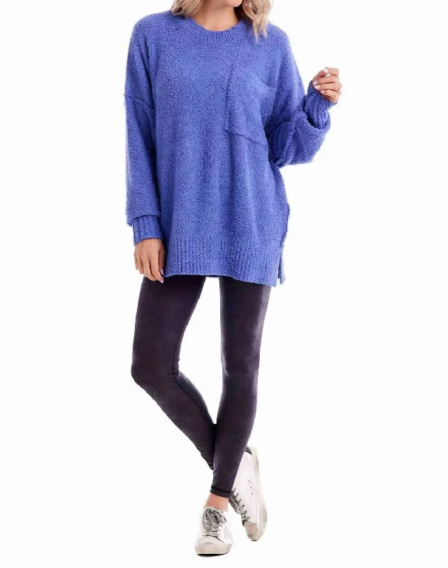 Rome Chenille Sweater In BlueUrban Knit Tops