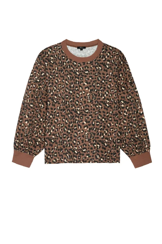 Womens Reeves Sweater In Mountion LeopardRetro Knit Tops