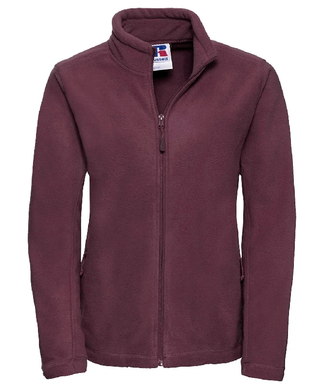 Denim JacketsBurgundy - Women's full-zip outdoor fleece