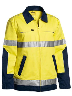 Canvas JacketsBisley 3M Taped Two Tone Hi Vis Liquid Repellent Cotton Drill Jacket BJ6917T