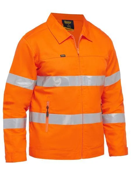 Beaded JacketsBisley Taped Hi Vis Drill Jacket with Liquid Repellent Finish (BJ6919T)