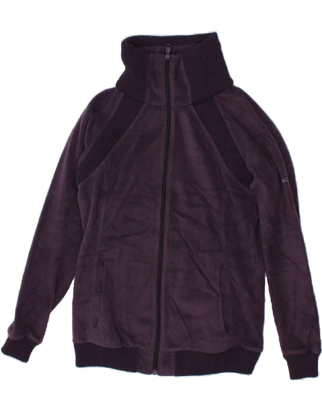 Quilted JacketsCOLUMBIA Womens Fleece Jacket UK 16 Large Purple Polyester