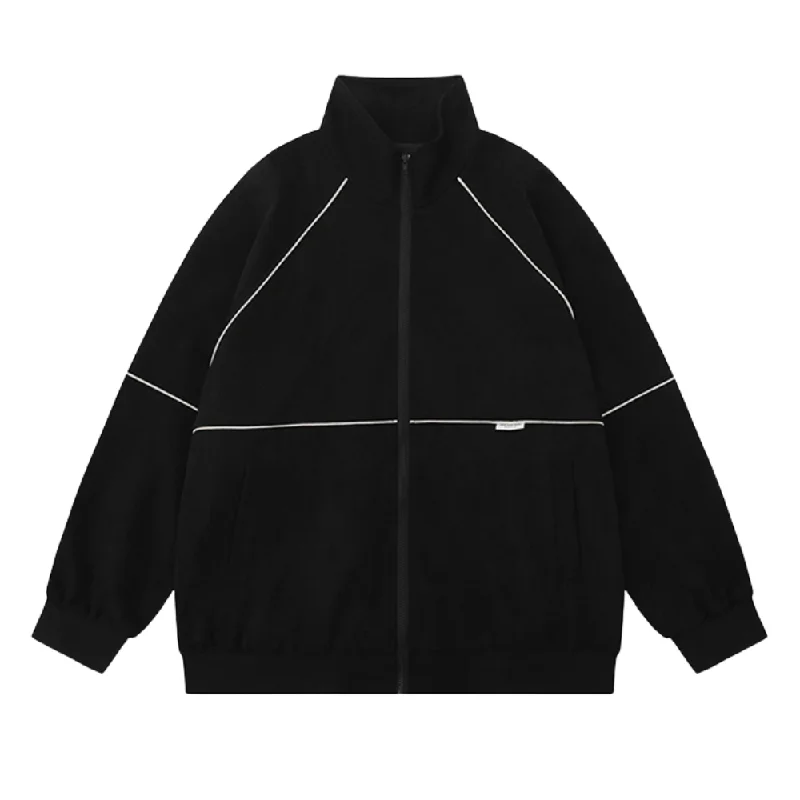 Nylon JacketsCouple Reflective Stripe Suede Jacket