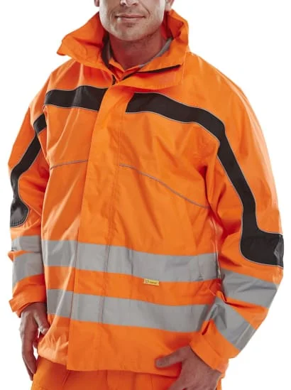 Bomber JacketsEton Hi Vis RIS 3279 Jacket Waterproof & Breathable Orange Rail Bseen Beeswift - Et46