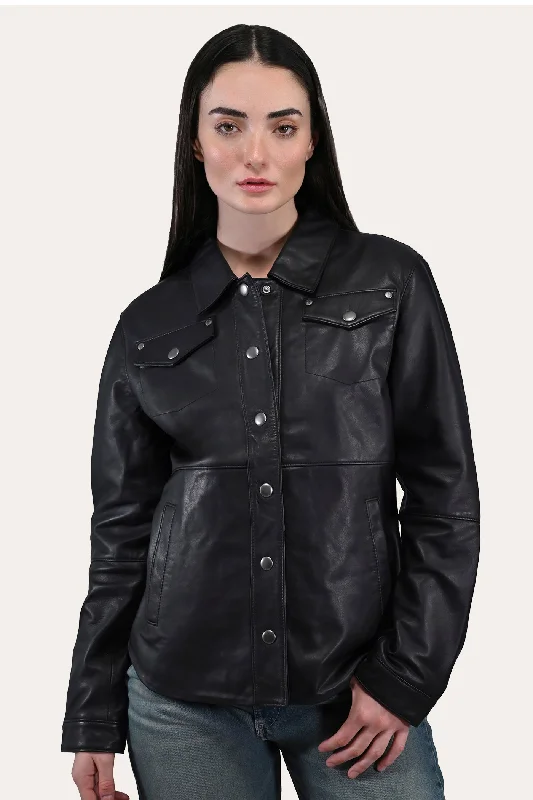 Limited Edition JacketsFrye Black Leather Shirt