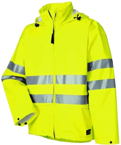 Rain JacketsHelly Hansen HH Workwear Alta Class 3 PU Lightweight Hi Viz Rain Jacket- 70260