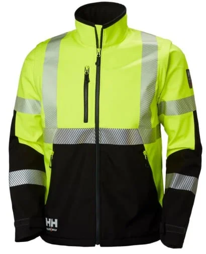 Tasseled JacketsHelly Hansen Hi Viz ICU Softshell Work Jacket (bodywarmer) Class 2/3 - 74272