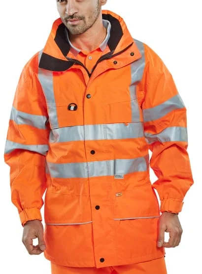 Statement JacketsHi Vis Class 3 Carnoustie Waterproof & Breathable Jacket  RIS 3279 -Beeswift Car