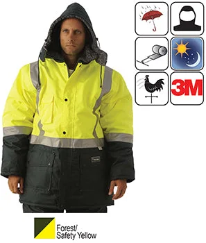 Denim JacketsHuski - Freezer Jacket Forest/Safety Yellow 918044