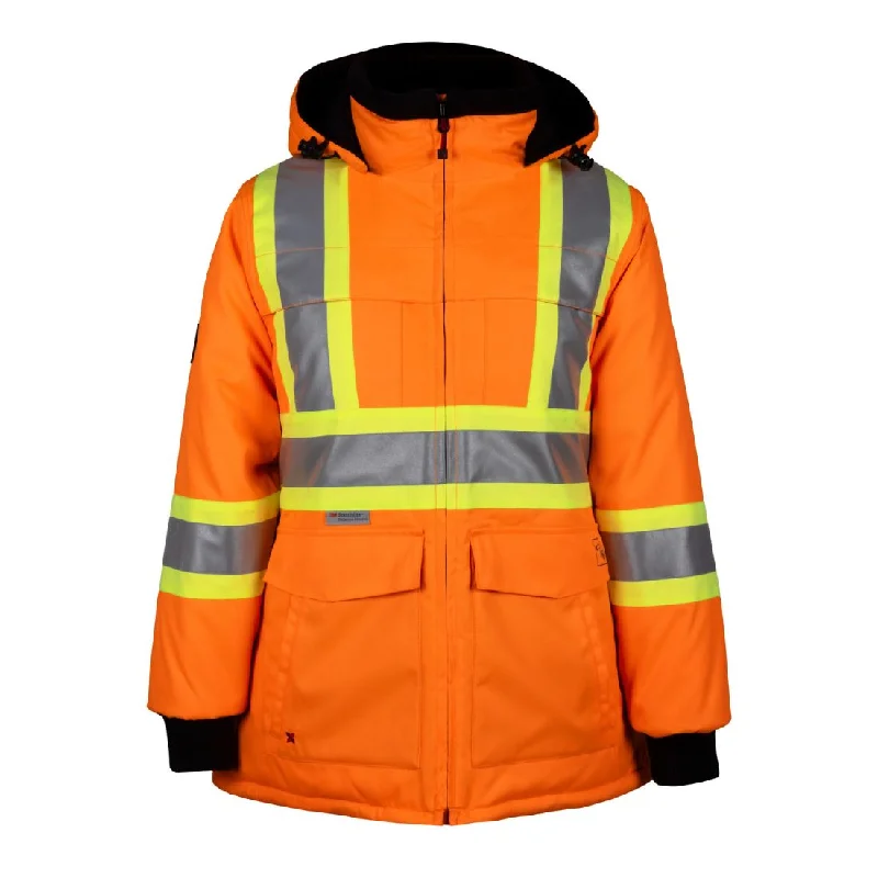 Asymmetrical JacketsP&F Women's High-Visibility Winter Work Parka PF400 - Orange