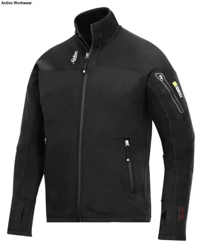 Lace-Up JacketsSnickers 9438 Full Zip Micro Fleece Work Jacket with Body Mapping Technology (Quick Dry)