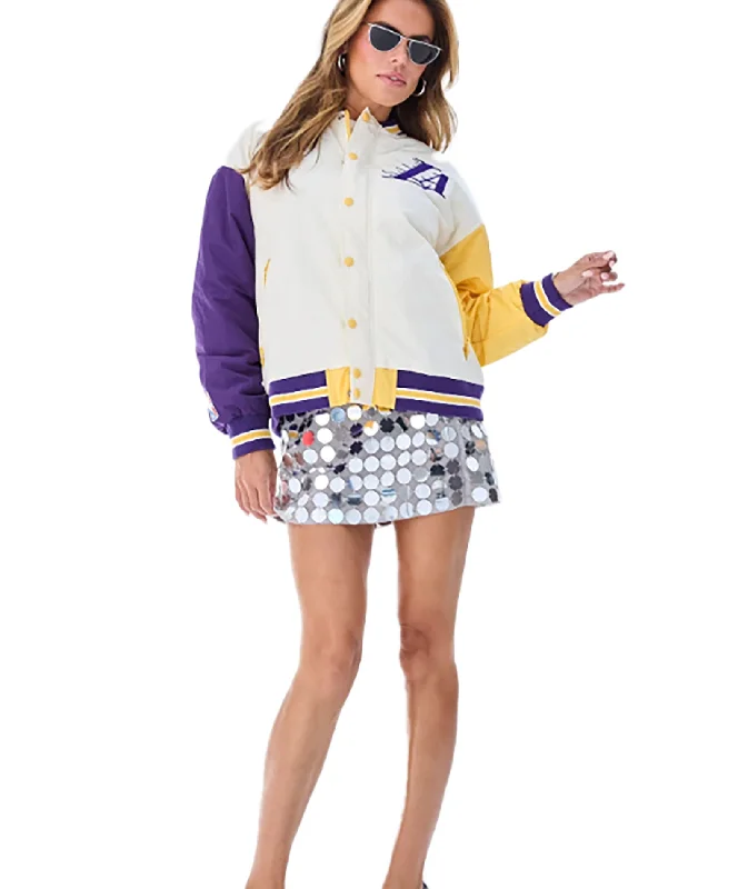 Field JacketsTerez Women LA Lakers Team Colors Bomber Jacket