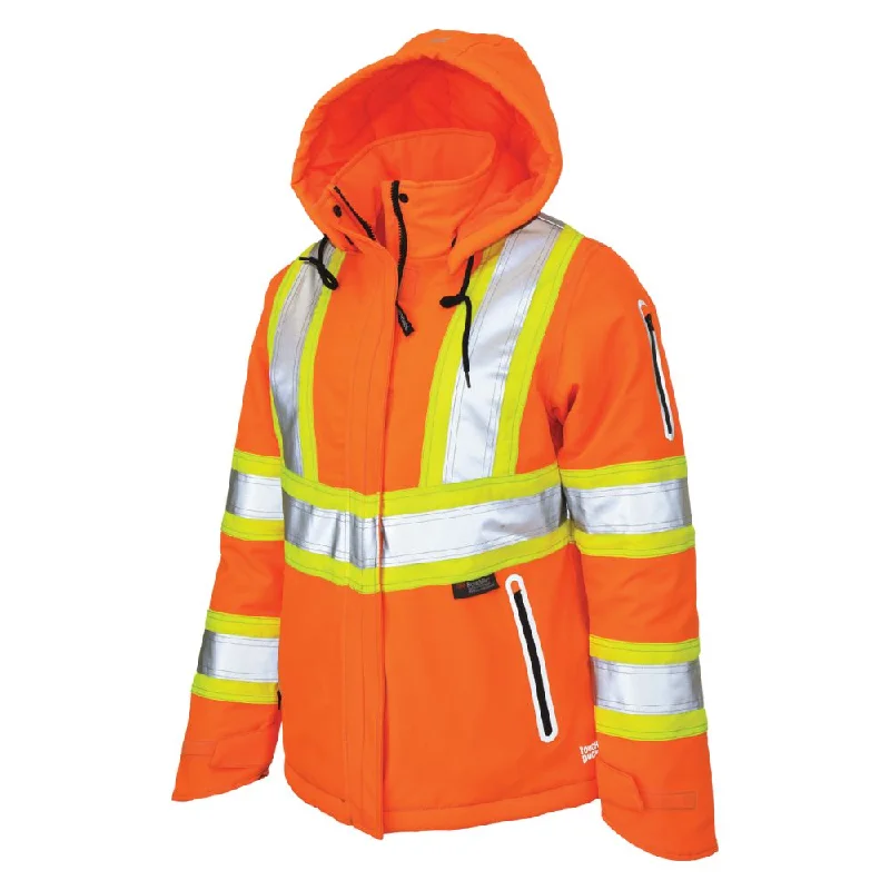 Corduroy JacketsTough Duck Women's Hi Vis Insulated Flex Safety Work Jacket SJ41 - ORANGE