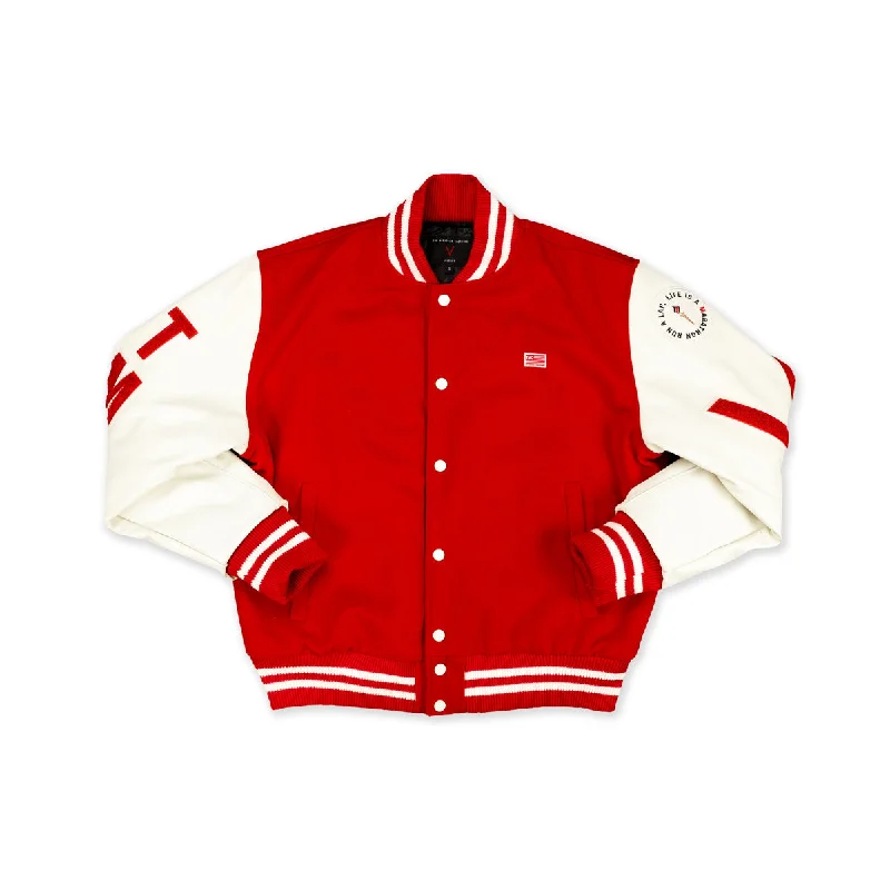 WindbreakersVictory Crenshaw Letterman Jacket - Red