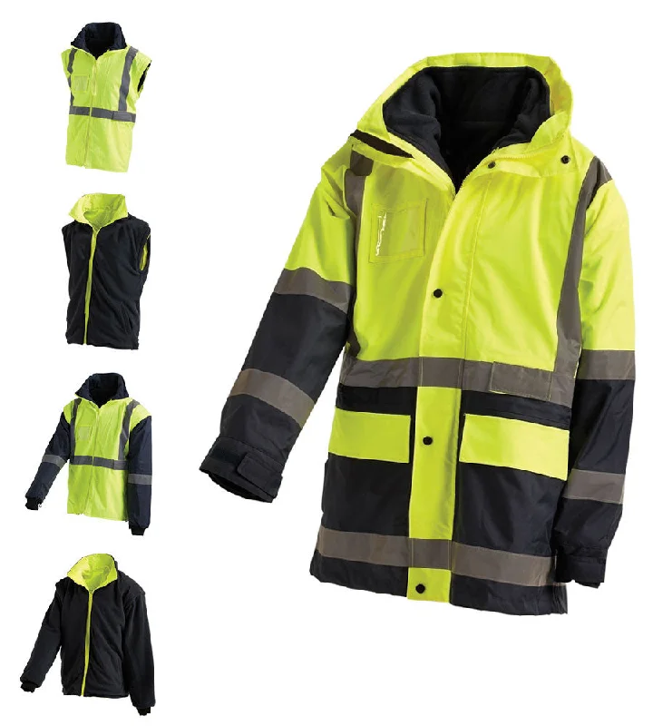 Designer JacketsWorkit Hi Vis 2 Tone 5-In-1 Jacket 3004