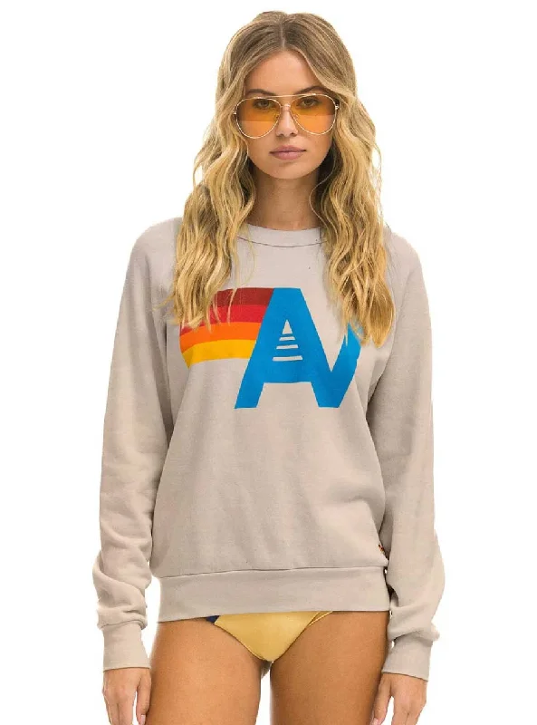 Layered SweatshirtsAviator Nation Women's Logo Crew Neck Sweatshirt - Sand Tan