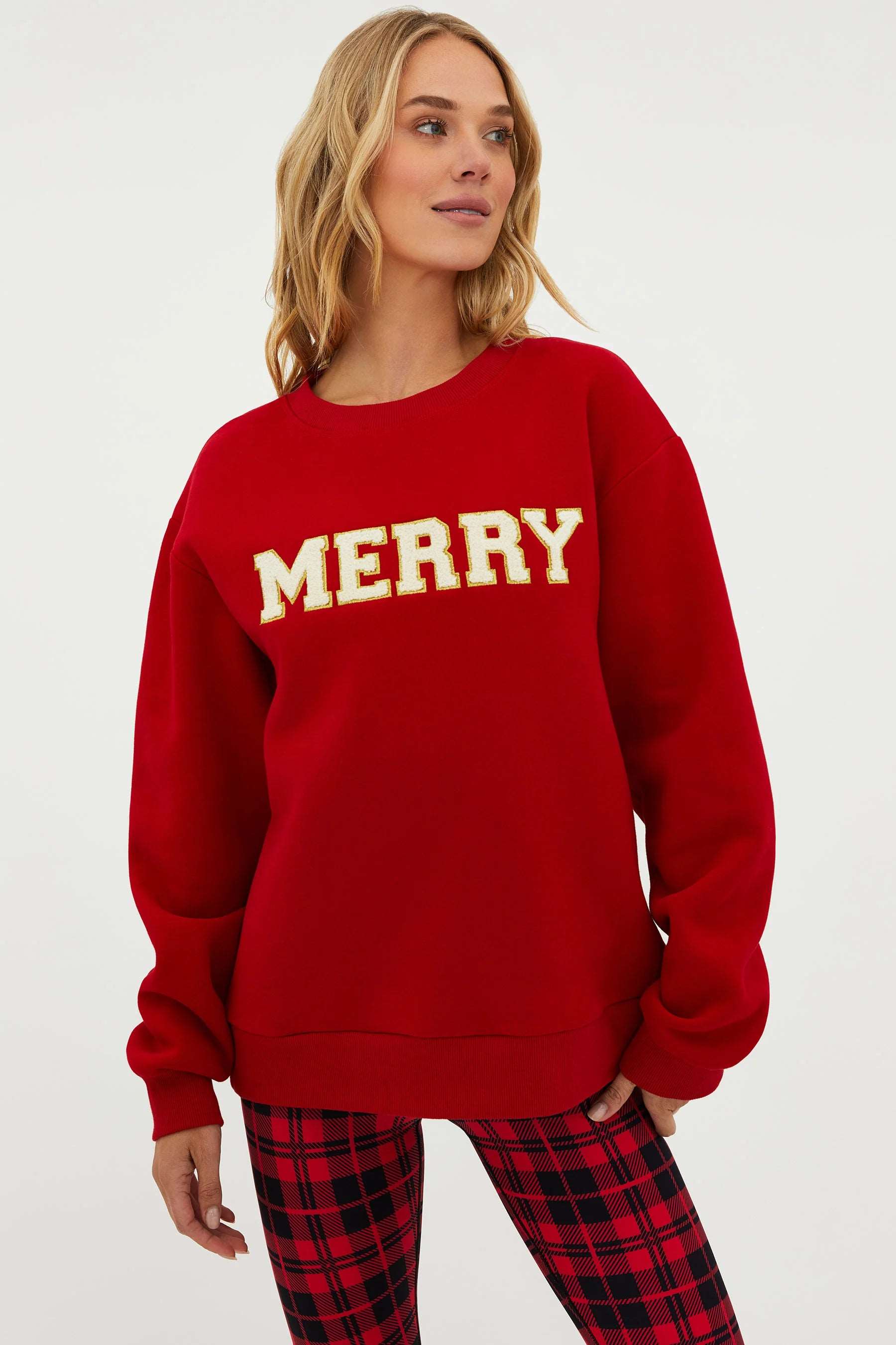 Colorblock HoodiesBeach Riot Women's Dawn Sweatshirt - Merry Red