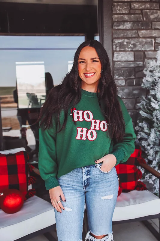 Glitter SweatshirtsHo, Ho, Ho Embroidered Sweatshirt