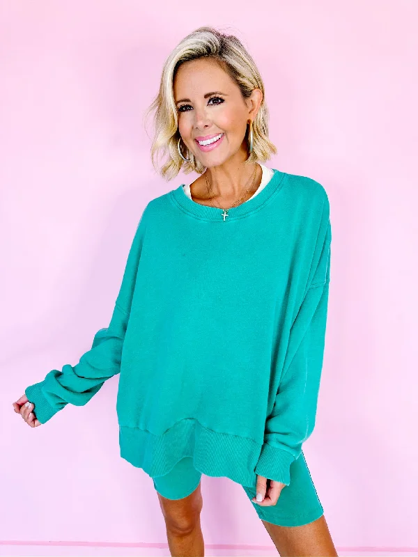 Sleep HoodiesJUST RELAX TERRY SWEATSHIRT - KELLY GREEN