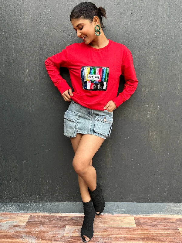 Embroidered SweatshirtsSequinned Sweatshirt