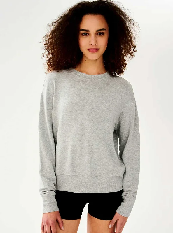 Cropped SweatshirtsSplits59 Women's Sonja Luxe Fleece Sweatshirt - Heather Grey