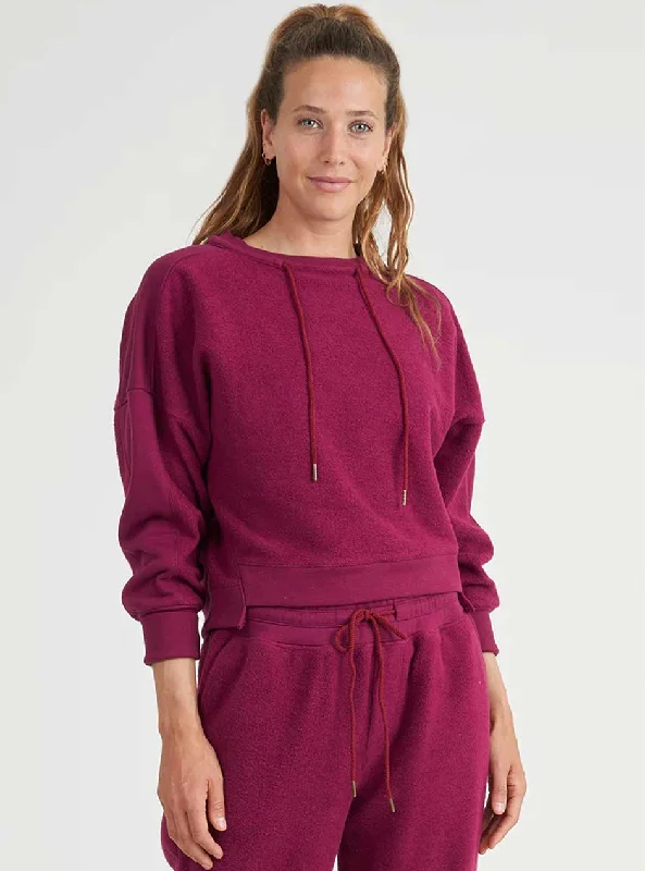 Camo HoodiesThrive Société Women's Crew Neck Sweatshirt - Sangria Red