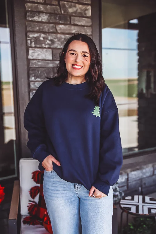 Fitted SweatshirtsTis The Season Embroidered Sweatshirt