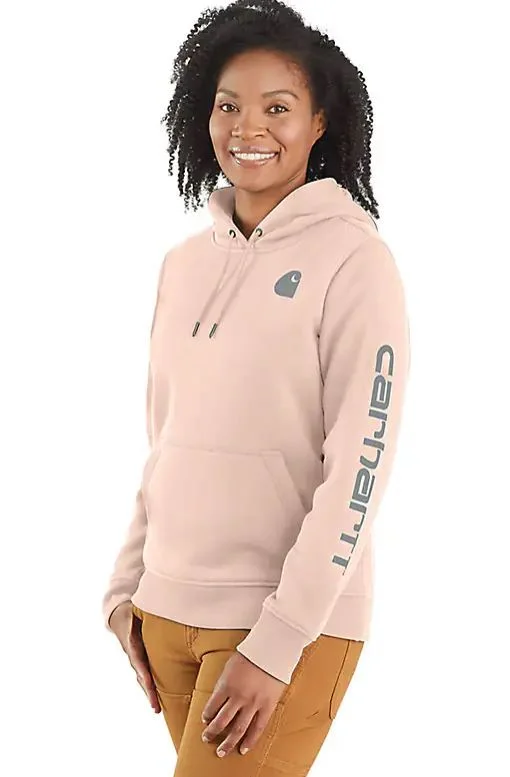 Lace-Up HoodiesWomen's Relaxed Fit Midweight Logo Sleeve Graphic Sweatshirt