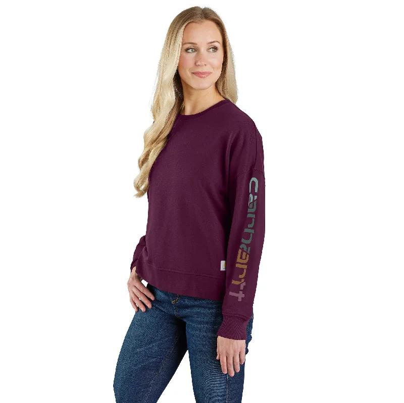 Collaborative SweatshirtsWomen's TENCEL Fiber Series Loose Fit Sleeve Graphic Sweatshirt