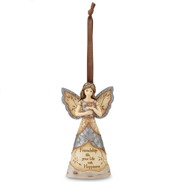 4.75" Friendship Fills Your Life with Happiness Angel Ornament