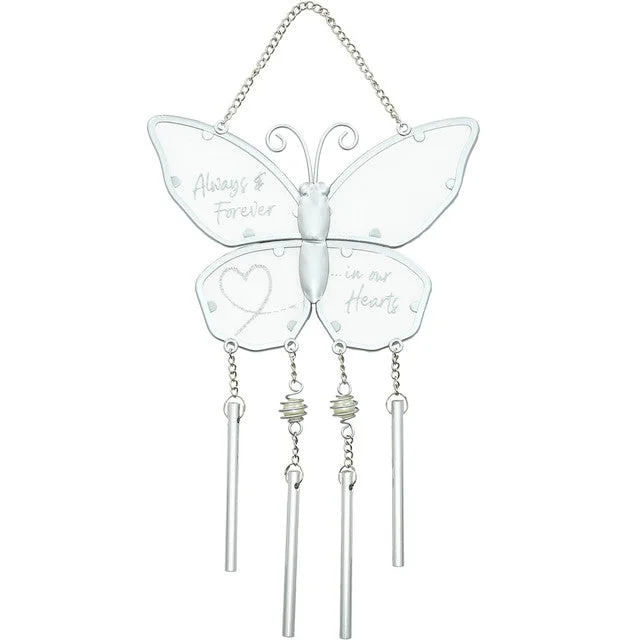 Always & Forever In Our Hearts Butterfly Windchime 11.5"