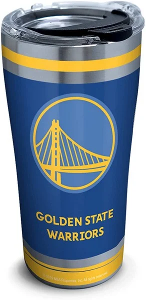 NBA® Golden State Warriors Swish Stainless Steel with Hammer Lid 20 oz Tervis Tumbler