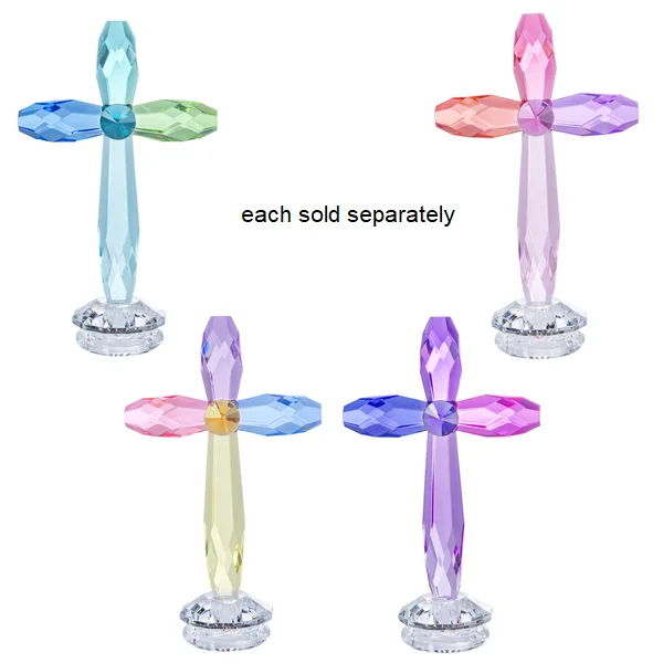 Rainbow Color Acrylic Standing Cross Figurine