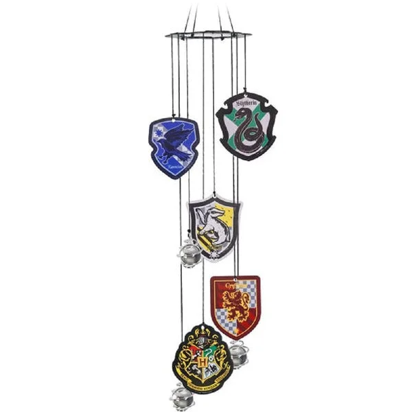 Hogwarts Hufflepuff Gryffindor Ravenclaw Slytherin Harry Potter Emblems Metal Wind Chime