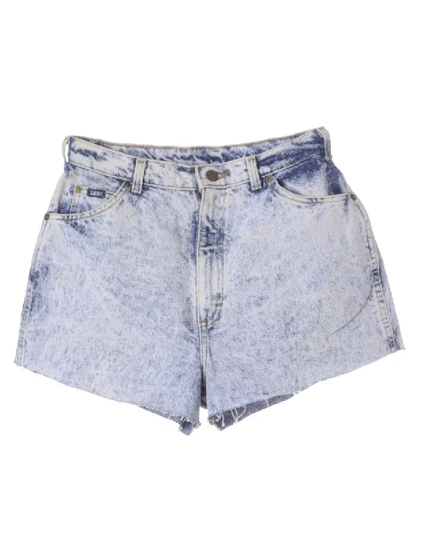 Logo T-ShirtsLabel Molly Frayed Denim Shorts