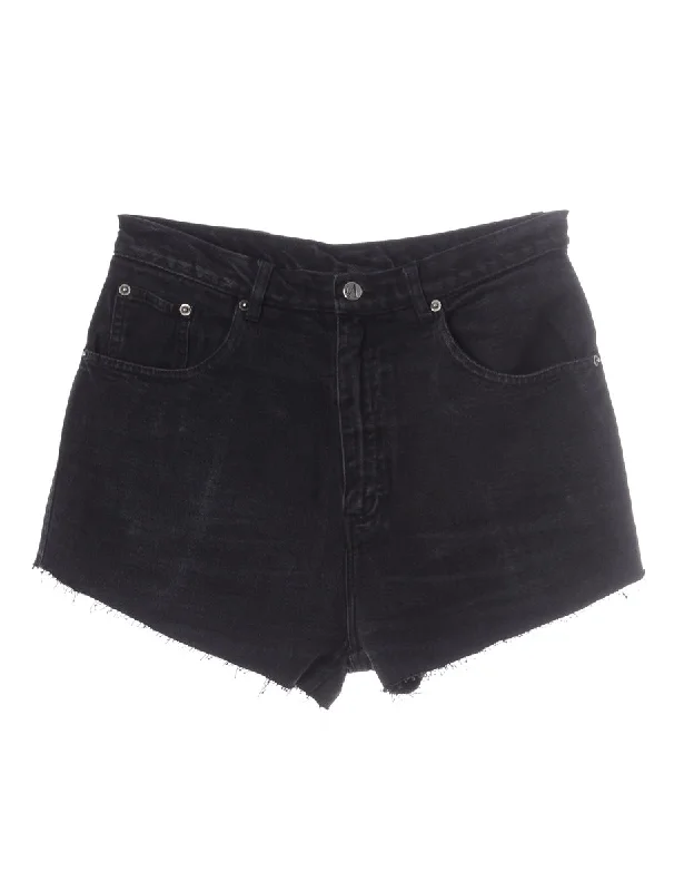 Ribbed Cuff T-ShirtsLabel Molly Frayed Denim Shorts