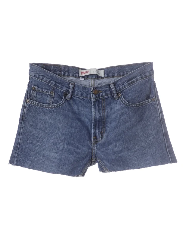 Button-Up T-ShirtsLabel Molly Frayed Denim Shorts