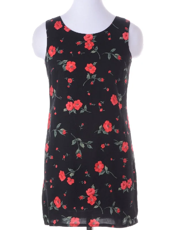 Tasseled T-ShirtsLabel Floral Short Dress