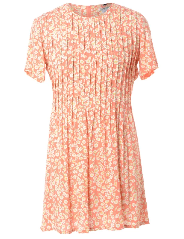 Polyester T-ShirtsLabel Floral Short Dress