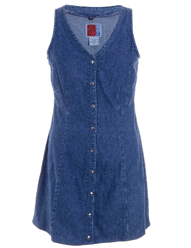 Button-Up T-ShirtsLabel Heather Shortened Denim Dress