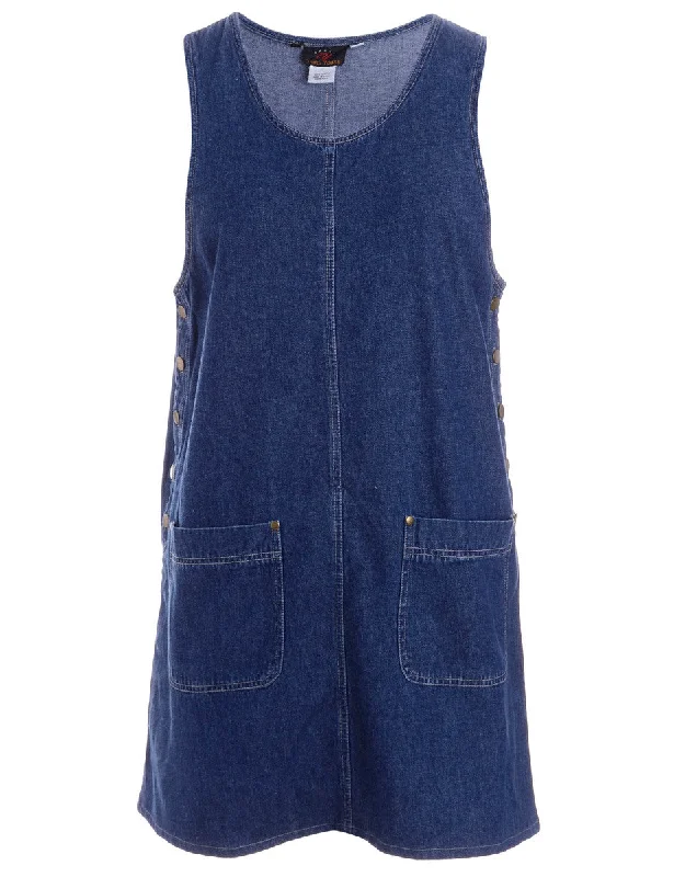 Lace-Up T-ShirtsLabel Heather Shortened Denim Dress