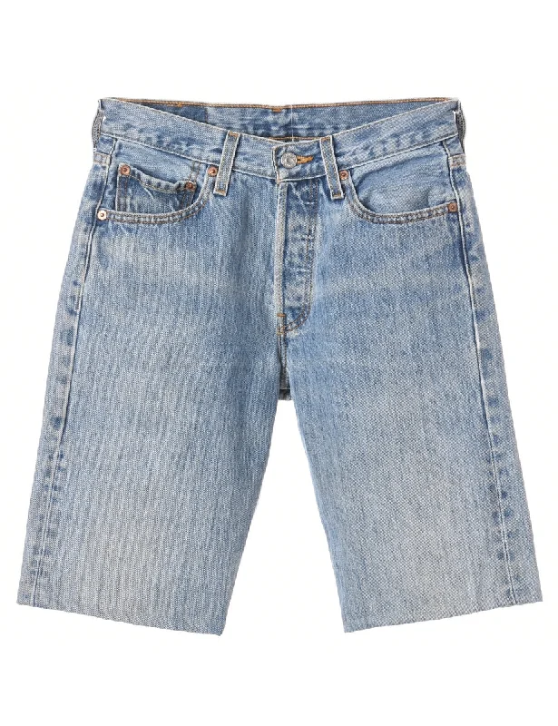 Asymmetrical T-ShirtsLabel Hemmed Denim Shorts