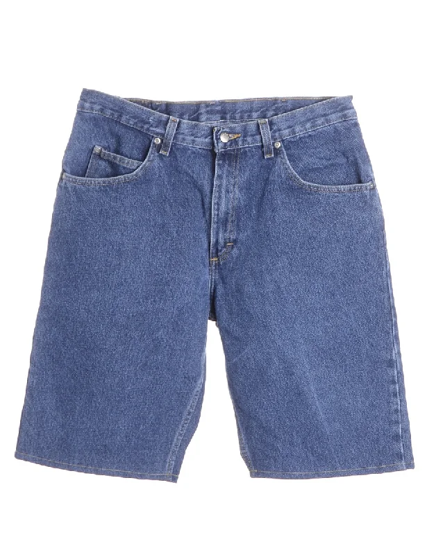 Boat Neck T-ShirtsLabel Hemmed Denim Shorts