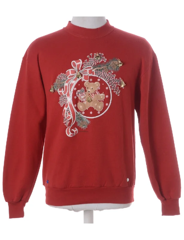 Embroidered T-ShirtsLabel Jingle Bells Sweatshirt